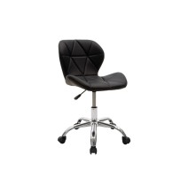 Silla de Oficina Ergonómica con Patas Metálicas en Color Negro - 82-95x52x47 cm, Diseño Moderno